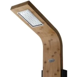 Columna De Ducha De Balneoterapia DALIMA, Lluvia Tropical Y Panel De Bambú - Venta-unica -Hogar Baño Tienda 62714718 5
