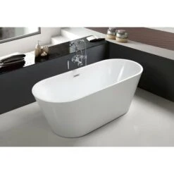 Bañera Exenta De Diseño TWIGGY - 150x70x58 Cm - Blanca - Venta-unica
