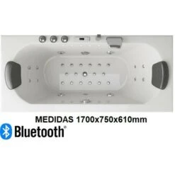 Bañera De Hidromasaje Quantum De 170 Cm