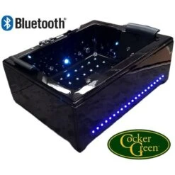 Bañera De Hidromasaje Seychelles Negra Con 40 Jets Jets CON LUZ