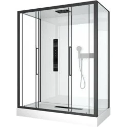 Cabina De Ducha Rectangular 160x85x215 Cm - Fábrica 2 Xxl -Hogar Baño Tienda 63724901 3