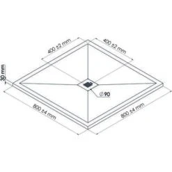 Plato De Ducha NATURO - Recortable - 80x80cm - Resina - Madera - Extra-plano 9 Plato De Ducha NATURO - Recortable - 80x80cm - Resina - Madera - Extra-plano -Hogar Baño Tienda 64047796 4