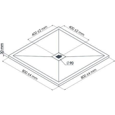 Plato De Ducha NATURO - Recortable - 80x80cm - Resina - Madera - Extra-plano 6 Plato De Ducha NATURO - Recortable - 80x80cm - Resina - Madera - Extra-plano - Imagen 4