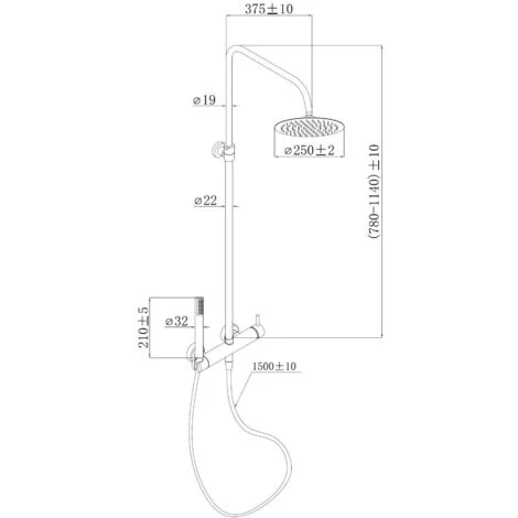 Columna De Ducha Mecánica Luisa Blanca 5 Columna De Ducha Mecánica Luisa Blanca - Imagen 3