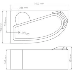 Faldón De Bañera Izquierda FANY - Motivo De Onda 160x190cm - ABS - Blanco -Hogar Baño Tienda 6782260 3