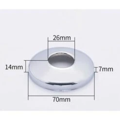 MINKUROW Abrazadera De 26 Mm Válvula De Acero Cromado Agujero Cubierta Grifo Escudo 14 Mm Tamaño (10 Pcs)