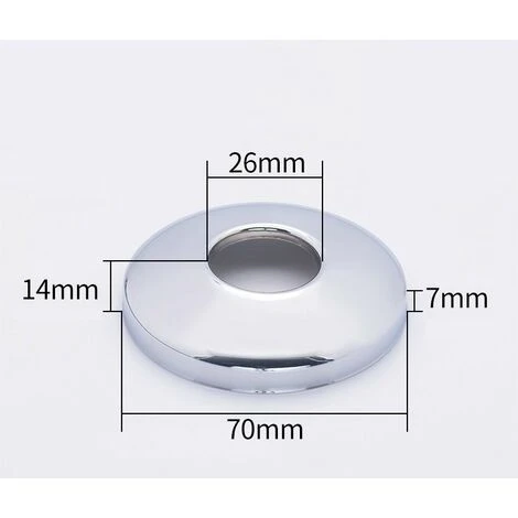 MINKUROW Abrazadera De 26 Mm Válvula De Acero Cromado Agujero Cubierta Grifo Escudo 14 Mm Tamaño (10 Pcs) 2 MINKUROW Abrazadera De 26 Mm Válvula De Acero Cromado Agujero Cubierta Grifo Escudo 14 Mm Tamaño (10 Pcs)