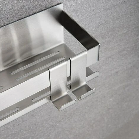 Estante De Ducha Estante De Baño Sin Perforación Autoadhesivo Carrito De Ducha Sin Perforación Estante De Baño Acero Inoxidable Con 2 Ganchos 4 Estante De Ducha Estante De Baño Sin Perforación Autoadhesivo Carrito De Ducha Sin Perforación Estante De Baño Acero Inoxidable Con 2 Ganchos - Imagen 2