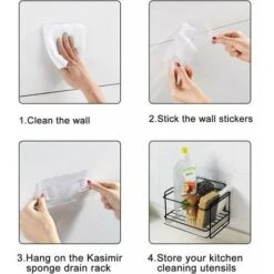 Soporte De Esponja Para Fregadero, Organizador De Fregadero De Cocina, Almacenamiento Debajo Del Fregadero, Organizador De Fregadero De Cocina, Almacenamiento De Fregadero, Organizador De Espacio Para 11 Soporte De Esponja Para Fregadero, Organizador De Fregadero De Cocina, Almacenamiento Debajo Del Fregadero, Organizador De Fregadero De Cocina, Almacenamiento De Fregadero, Organizador De Espacio Para -Hogar Baño Tienda 68576706 5