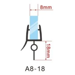Junta De Estanqueidad De 90 Cm, Goma Para Cristal De 8mm De Mampara De Ducha -Hogar Baño Tienda 69425844 2