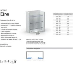 Mampara De Ducha Frontal Ducha 2 Fijos + 2 Correderas 145-150 Cm (ancho Adaptable) Altura 195 Cm Plata Brillo Vidrio 6mm Transparente Antical 10 Mampara De Ducha Frontal Ducha 2 Fijos + 2 Correderas 145-150 Cm (ancho Adaptable) Altura 195 Cm Plata Brillo Vidrio 6mm Transparente Antical -Hogar Baño Tienda 70239751 4