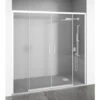 Mampara De Ducha Frontal Ducha 2 Fijos + 2 Correderas 145-150 Cm (ancho Adaptable) Altura 195 Cm Blanco Mate Vidrio 6mm Transparente Antical -Hogar Baño Tienda 70239806 1