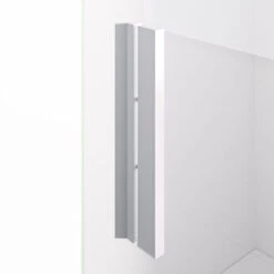 Mampara De Ducha Frontal Ducha 2 Fijos + 2 Correderas 145-150 Cm (ancho Adaptable) Altura 195 Cm Blanco Mate Vidrio 6mm Transparente Antical -Hogar Baño Tienda 70239806 4