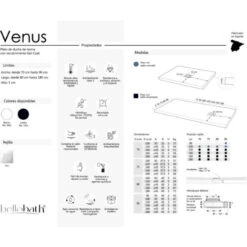 Plato De Ducha Resina Textura Piedra Antideslizante Grafito 70x90 -Hogar Baño Tienda 70239862 5