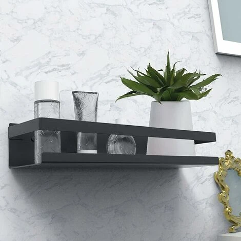 Estante De Ducha Sin Perforación, Estante De Baño De Acero Inoxidable SUS304, Negro Mate - 30 Cm 4 Estante De Ducha Sin Perforación, Estante De Baño De Acero Inoxidable SUS304, Negro Mate - 30 Cm - Imagen 2