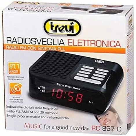 Radio Despertador Trevi RC827DBK Negro 8011000031484 S7602104 Trevi 4 Radio Despertador Trevi RC827DBK Negro 8011000031484 S7602104 Trevi - Imagen 2