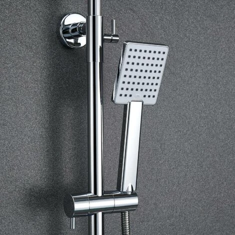 Columna De Ducha Termostática 38 Centígrados Columna De Ducha Sin Grifo Conjunto De Ducha La Ducha Fija Y La Ducha De Mano, Altura Ajustable 82-115cm 5 Columna De Ducha Termostática 38 Centígrados Columna De Ducha Sin Grifo Conjunto De Ducha La Ducha Fija Y La Ducha De Mano, Altura Ajustable 82-115cm - Imagen 3