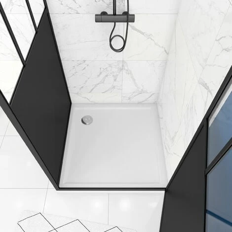 Pack Porte Pivoting Glass Dipped 5 Mm + Panel De Aluminio Compuesto + 90x90 Receptor Blanco 4 Pack Porte Pivoting Glass Dipped 5 Mm + Panel De Aluminio Compuesto + 90x90 Receptor Blanco - Imagen 2