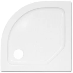 PRACTIC Plato De Ducha Acrílico 80x80 Cm, Semicircular