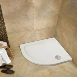 PRACTIC Plato De Ducha Acrílico 80x80 Cm, Semicircular -Hogar Baño Tienda 71428075 3