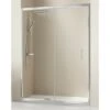 Mampara Ducha Frontal Corredera 1 Puerta 1 Fijo Vidrio Templado 5mm Antical Transparente Altura 190cm Cromo Brillo - 100 Cm (Adaptable 97-100cm) -Hogar Baño Tienda 71447272 1