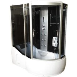SIMBA Bañera De Esquina Ducha Cabina Hidromasaje PARADISE 170 X 90 Cm H 220cm