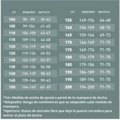 Mampara Ducha Frontal 1 Puerta Corredera + 1 Fijo Vidrio Templado 6mm Antical Transparente 195cm Alto Perfil Negro Mate - 100 Cm (Adaptable 95-99cm) -Hogar Baño Tienda 72641867 4