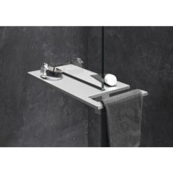 HÜPPE Select+ Toallero Con Balda 40 X 22 Cm, Plata Mate (SL2401087)