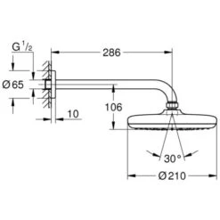 Grohe Eurosmart Cosmopolitan Conjunto De Ducha Empotrado Todo En 1 Con Ducha Fija TEMPESTA 210 + Teleducha 2 Chorros, Cromo (25183001) 11 Grohe Eurosmart Cosmopolitan Conjunto De Ducha Empotrado Todo En 1 Con Ducha Fija TEMPESTA 210 + Teleducha 2 Chorros, Cromo (25183001) -Hogar Baño Tienda 73037558 5