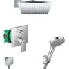 Hansgrohe Vernis Shape Conjunto De Ducha Empotrada Todo En Uno Con Ducha Fija De 23 Cm + Teleducha De 2 Chorros, Cromo (VernisShape-1) 1 Hansgrohe Vernis Shape Conjunto De Ducha Empotrada Todo En Uno Con Ducha Fija De 23 Cm + Teleducha De 2 Chorros, Cromo (VernisShape-1) -Hogar Baño Tienda 73098379 1