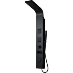 Columna De Ducha Con Hidromasaje TYRA - Negra - 20x150 Cm - Venta-unica -Hogar Baño Tienda 74130974 3