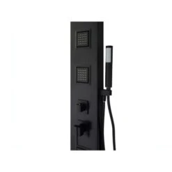 Columna De Ducha Con Hidromasaje TYRA - Negra - 20x150 Cm - Venta-unica -Hogar Baño Tienda 74130974 5