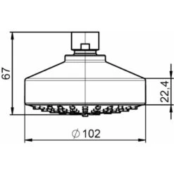 Roca Rociador De Pared Orientable Con 1 Función: Rain. No Incluye Kit Soporte A Pared. -Hogar Baño Tienda 74770524 2