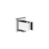 Roca SQUARE - Toma De Agua Cromada De 1/2" Para Flexible De Ducha Con Soporte Para Ducha De Mano Integrado