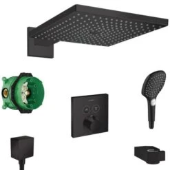 Hansgrohe Conjunto De Ducha Raindance E300 Negro Mate Con Conjunto De Acabado ShowerSelect (RaindanceNoirMat-1)