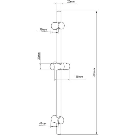 DP Grifería - Kit De Ducha Con Barra Y Soporte Móvil, Modelo Glasgow 4 DP Grifería - Kit De Ducha Con Barra Y Soporte Móvil, Modelo Glasgow - Imagen 2