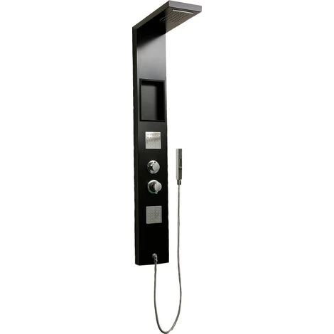 DP Grifería - Modelo Polinesia, Columna De Hidromasaje En Aluminio, Color Negro 3 DP Grifería - Modelo Polinesia, Columna De Hidromasaje En Aluminio, Color Negro