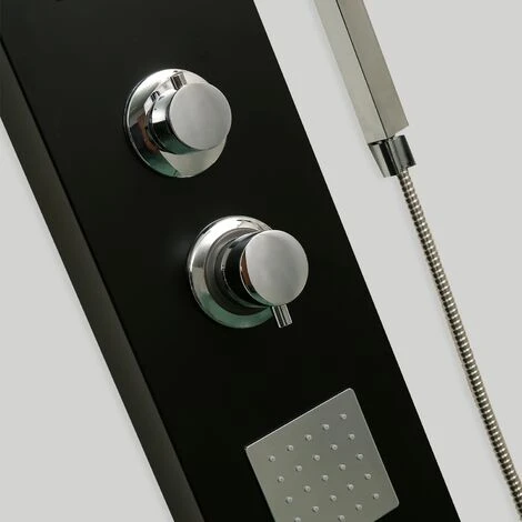 DP Grifería - Modelo Polinesia, Columna De Hidromasaje En Aluminio, Color Negro 5 DP Grifería - Modelo Polinesia, Columna De Hidromasaje En Aluminio, Color Negro - Imagen 3