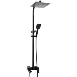 Set De Ducha - Cuadrado - Con Grifo Bañera - Y Ducha Rain 25cm - Negro 9 Set De Ducha - Cuadrado - Con Grifo Bañera - Y Ducha Rain 25cm - Negro -Hogar Baño Tienda 76153218 3