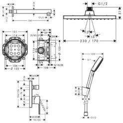 Hansgrohe Vernis Shape Pulsify Conjunto De Ducha Empotrada Todo En Uno Con Ducha Superior 230 XXL + Teleducha Performance De 3 Chorros 11 Hansgrohe Vernis Shape Pulsify Conjunto De Ducha Empotrada Todo En Uno Con Ducha Superior 230 XXL + Teleducha Performance De 3 Chorros -Hogar Baño Tienda 76445570 5