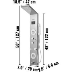 VEVOR Panel De Ducha Pantalla LED Columna De Hidromasaje Columna Ducha 6 En 1 -Hogar Baño Tienda 78060444 2