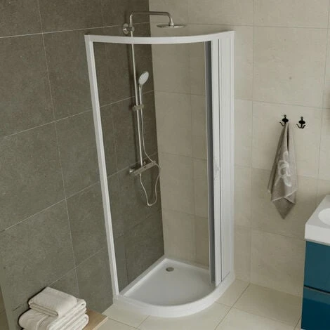 Mampara De Ducha Plegable Semicircular De Pvc Reducible Reversible H 185 Cm Mod. Loto Con Apertura Lateral 80x80 Cm 6 Mampara De Ducha Plegable Semicircular De Pvc Reducible Reversible H 185 Cm Mod. Loto Con Apertura Lateral 80x80 Cm - Imagen 4