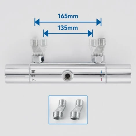 Columna De Ducha Termostática Con Grifo Redondo Sistema De Ducha Antiquemaduras Con 9 Pulgadas Ducha De Lluvia Y 3 Funciones Ducha De Mano Con Boquillas Anticalcárea, Altura Ajustable 800mm-1100mm 6 Columna De Ducha Termostática Con Grifo Redondo Sistema De Ducha Antiquemaduras Con 9 Pulgadas Ducha De Lluvia Y 3 Funciones Ducha De Mano Con Boquillas Anticalcárea, Altura Ajustable 800mm-1100mm - Imagen 4