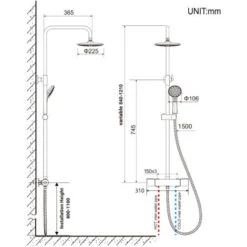Columna De Ducha Termostática Con Grifo Redondo Sistema De Ducha Antiquemaduras Con 9 Pulgadas Ducha De Lluvia Y 3 Funciones Ducha De Mano Con Boquillas Anticalcárea, Altura Ajustable 800mm-1100mm 11 Columna De Ducha Termostática Con Grifo Redondo Sistema De Ducha Antiquemaduras Con 9 Pulgadas Ducha De Lluvia Y 3 Funciones Ducha De Mano Con Boquillas Anticalcárea, Altura Ajustable 800mm-1100mm -Hogar Baño Tienda 78943946 5