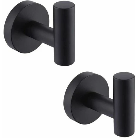 Gancho Para Toallas Gancho Para Pared Negro Gancho Para Baño 2 Piezas Acero Inoxidable SUS304, A2164DG-BK-P2 3 Gancho Para Toallas Gancho Para Pared Negro Gancho Para Baño 2 Piezas Acero Inoxidable SUS304, A2164DG-BK-P2