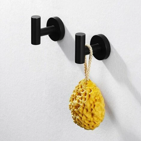 Gancho Para Toallas Gancho Para Pared Negro Gancho Para Baño 2 Piezas Acero Inoxidable SUS304, A2164DG-BK-P2 4 Gancho Para Toallas Gancho Para Pared Negro Gancho Para Baño 2 Piezas Acero Inoxidable SUS304, A2164DG-BK-P2 - Imagen 2