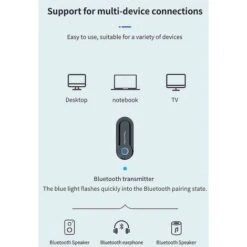 Transmisor Bluetooth USB Adaptador De Audio De 3,5 Mm Transmisión De Señal Desde Computadoras De TV -Hogar Baño Tienda 81288717 3