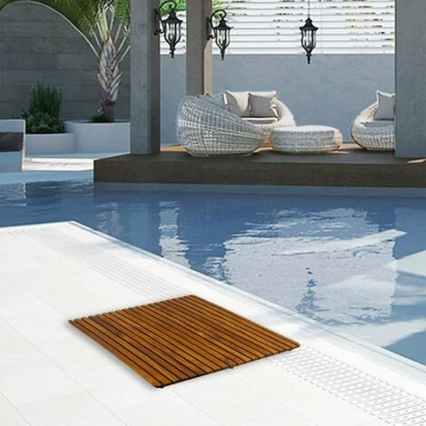 PrixPrime - Tarima Ideal Para Ducha Y Baño De Diseño Rectangular De 80 X 50 Cm De Madera Teca Certificada 5 PrixPrime - Tarima Ideal Para Ducha Y Baño De Diseño Rectangular De 80 X 50 Cm De Madera Teca Certificada - Imagen 3