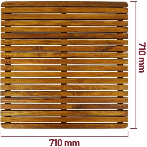 PrixPrime - Tarima Ideal Para Ducha Y Baño De Diseño Cuadrado De 71 X 71 Cm De Madera Teca Certificada 6 PrixPrime - Tarima Ideal Para Ducha Y Baño De Diseño Cuadrado De 71 X 71 Cm De Madera Teca Certificada - Imagen 4