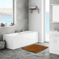 PrixPrime - Tarima Ideal Para Ducha Y Baño De Diseño Cuadrado De 71 X 71 Cm De Madera Teca Certificada 11 PrixPrime - Tarima Ideal Para Ducha Y Baño De Diseño Cuadrado De 71 X 71 Cm De Madera Teca Certificada -Hogar Baño Tienda 82140631 5